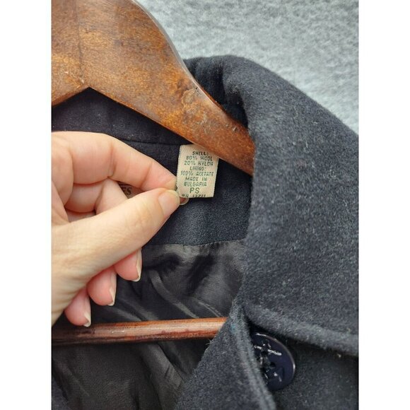 Marsh Landing Petites Wool Blend Peacoat Jacket PS Black - Picture 4 of 5